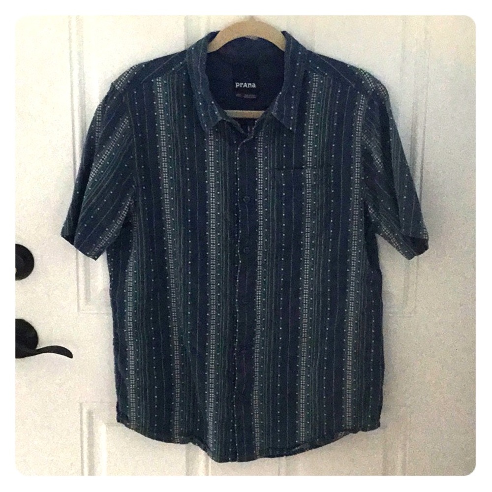 Prana Carrillo Loose Fitting Blue Jean Shirt